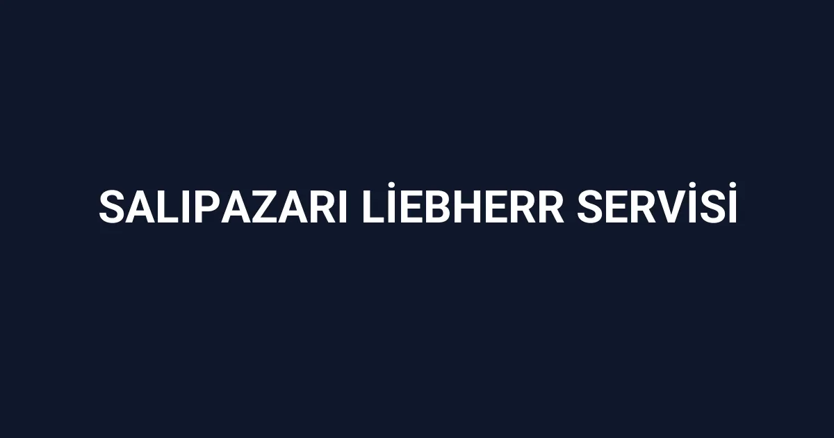Salıpazarı Liebherr Servisi